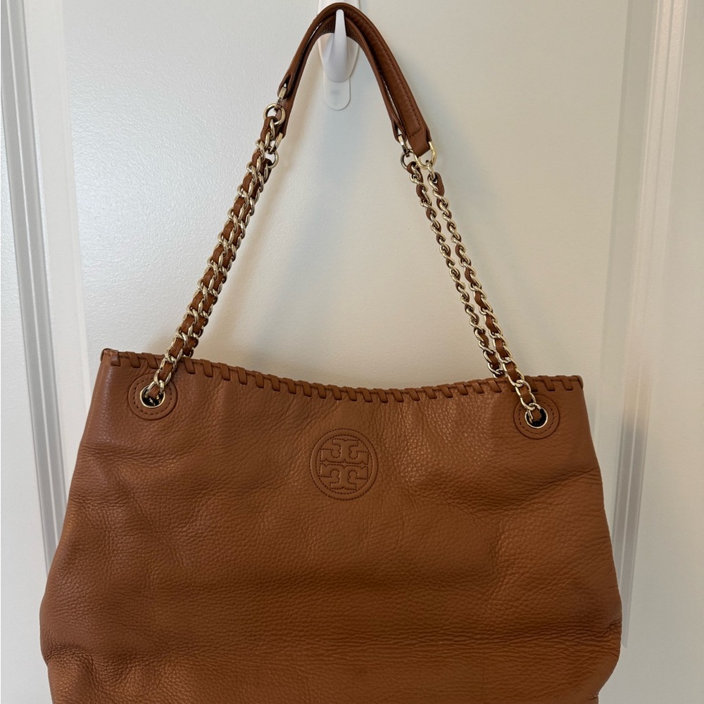 Tory Burch Marion Brown Tote Bag
